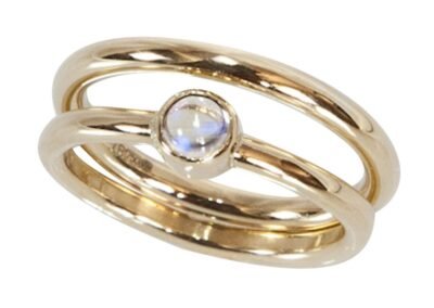 Rainbow Moonstone Wedding Set